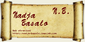 Nadja Basalo vizit kartica
